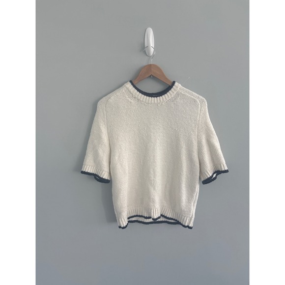 Abercrombie & Fitch Madeline Textural Crew Sweater Tee - Picture 1 of 5
